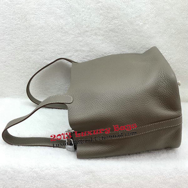 Hermes Picotin Lock 22cm Bags Litchi Leather HPL1048 Grey