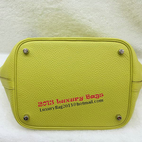 Hermes Picotin Lock 22cm Bags Litchi Leather HPL1048 Lemon