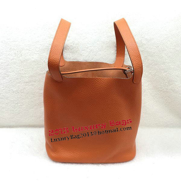 Hermes Picotin Lock 22cm Bags Litchi Leather HPL1048 Orange