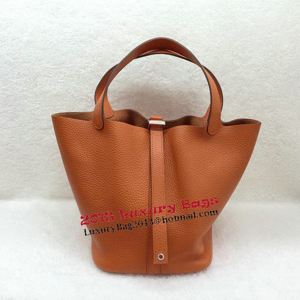 Hermes Picotin Lock 22cm Bags Litchi Leather HPL1048 Orange