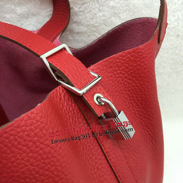 Hermes Picotin Lock 22cm Bags Litchi Leather HPL1048 Red