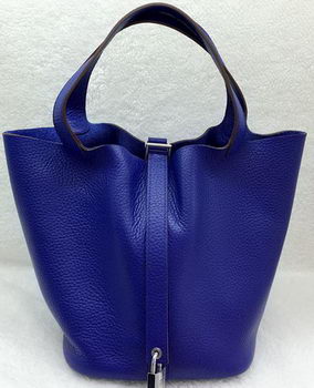 Hermes Picotin Lock 22cm Bags Litchi Leather HPL1048 Royal