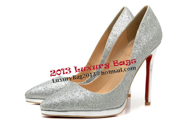 Christian Louboutin 120mm Pump Patent Leather CL1502 Silver