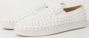 Christian Louboutin Casual Shoes Sheepskin Leather CL905 White