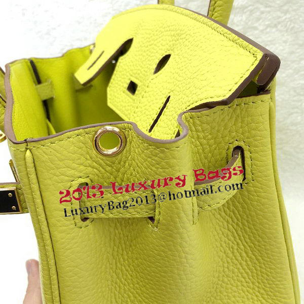 Hermes Birkin 25CM Tote Bag Original Leather H25T Lemon