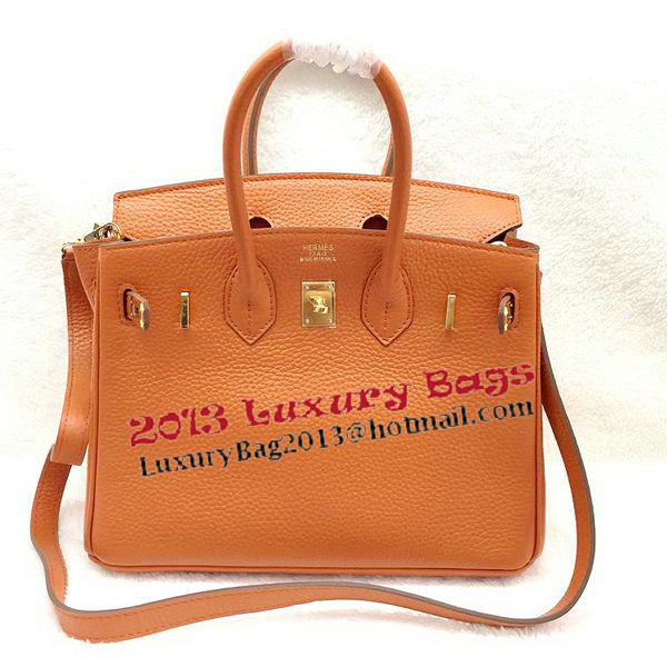 Hermes Birkin 25CM Tote Bag Original Leather H25T Orange