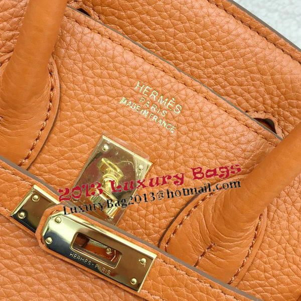 Hermes Birkin 25CM Tote Bag Original Leather H25T Orange