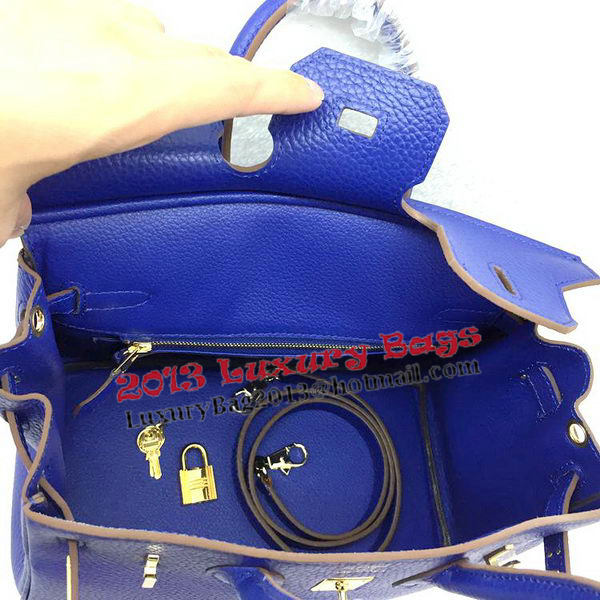 Hermes Birkin 25CM Tote Bag Original Leather H25T Royal