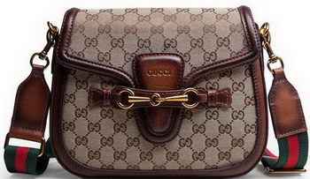 Gucci Lady Web Original GG Canvas Shoulder Bags 383848 Brown