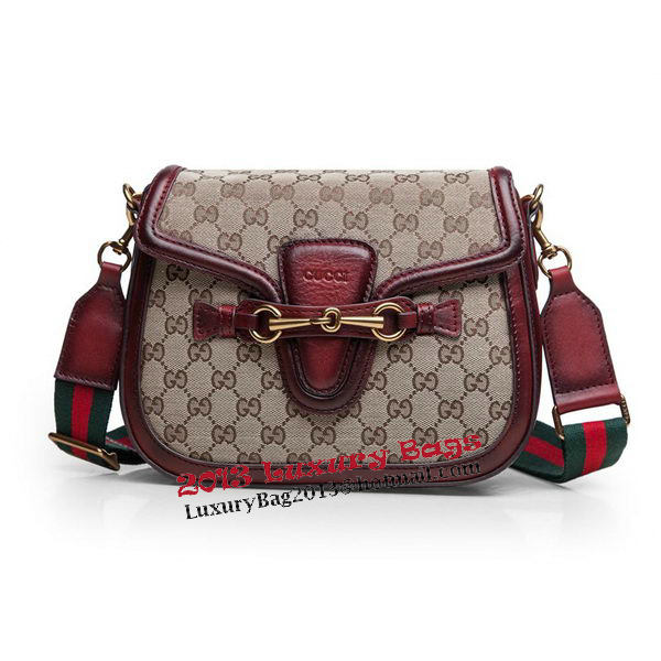 Gucci Lady Web Original GG Canvas Shoulder Bags 383848 Burgundy