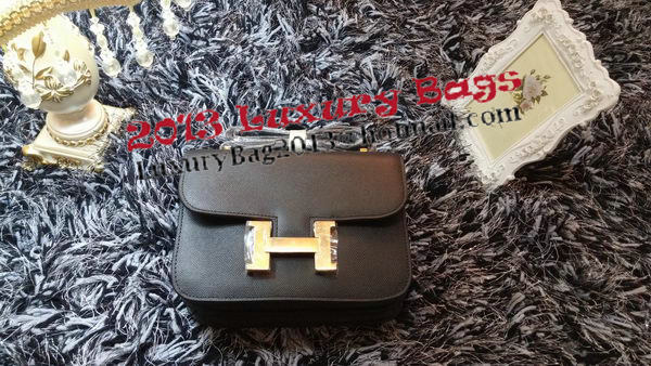 Hermes Constance Bag Litchi Leather H9998 Black