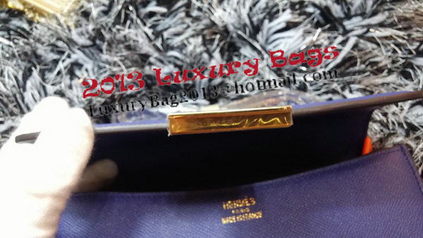 Hermes Constance Bag Litchi Leather H9998 Royal