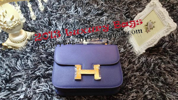 Hermes Constance Bag Litchi Leather H9998 Royal