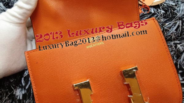 Hermes Constance Bag Litchi Leather H9999L Orange