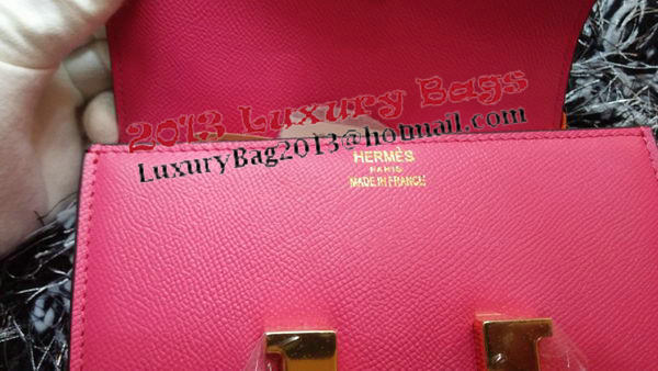 Hermes Constance Bag Litchi Leather H9999L Rose