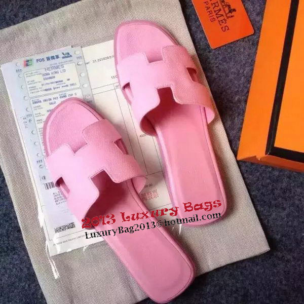 Hermes Slipper Calfskin Leather HO0476 Pink