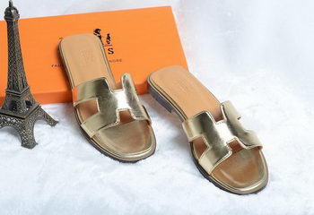 Hermes Slipper Leather HO0418 Gold