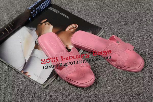 Hermes Slipper Togo Leather HO060 Pink