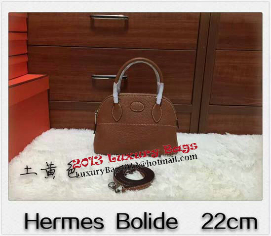 Hermes Bolide 21CM Calfskin Leather Tote Bag HB21C