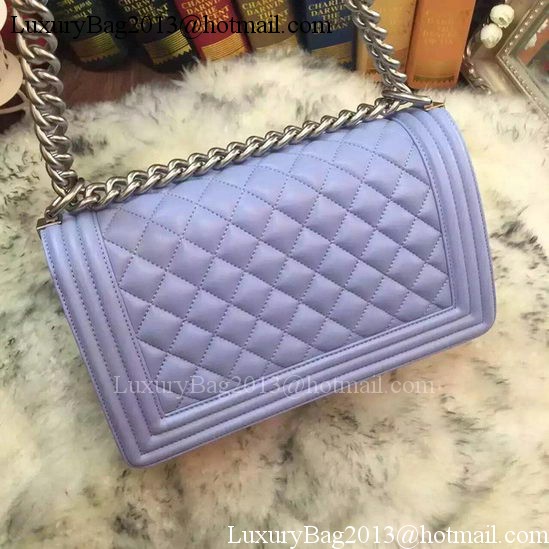 Boy Chanel Flap Shoulder Bag Original Sheepskin A64375 Lavender