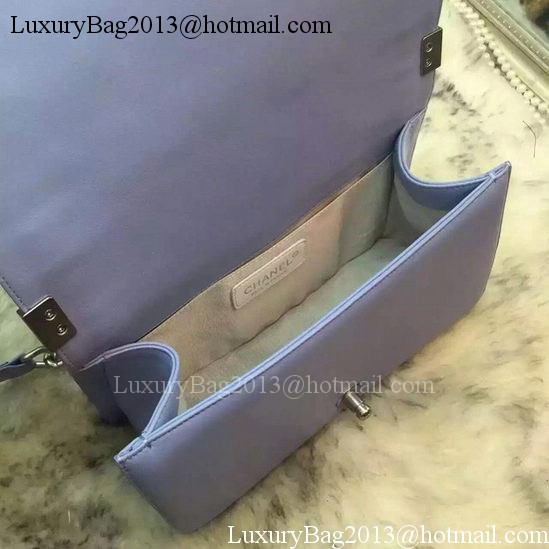 Boy Chanel Flap Shoulder Bag Original Sheepskin A64375 Lavender