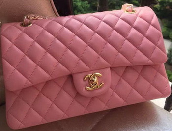 Chanel 2.55 Series Flap Bag Pink Original Leather A01112 Gold