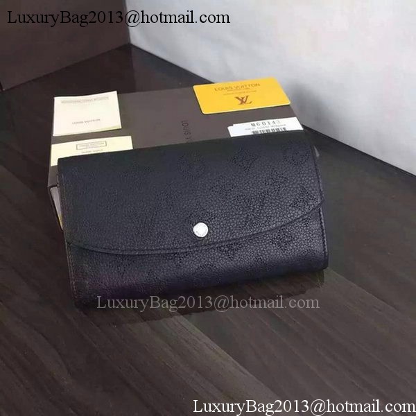 Louis Vuitton Mahina Leather IRIS Wallet M60144 Black