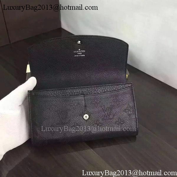 Louis Vuitton Mahina Leather IRIS Wallet M60144 Black