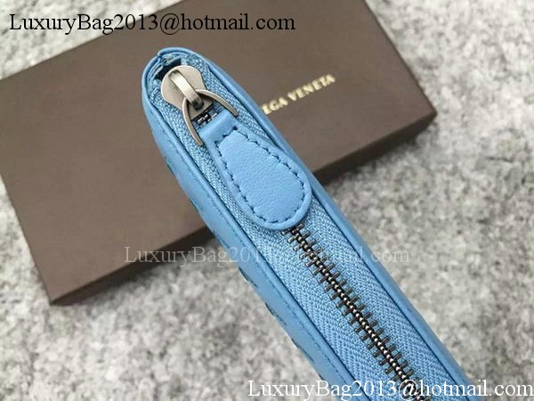 Bottega Veneta Intrecciato Leather Clutch BV144077 SkyBlue