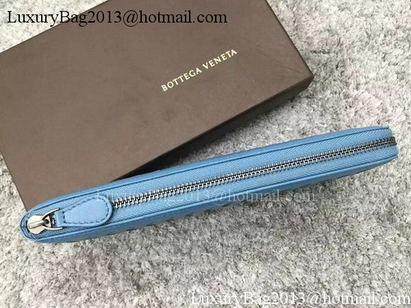 Bottega Veneta Intrecciato Leather Clutch BV144077 SkyBlue