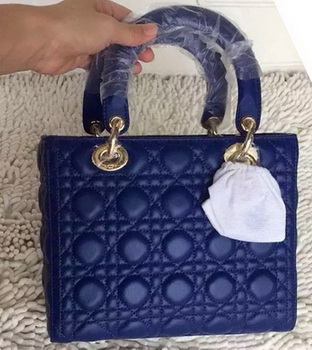 Dior Small Lady Dior Bag Sheeepskin Leather CD8239 Blue