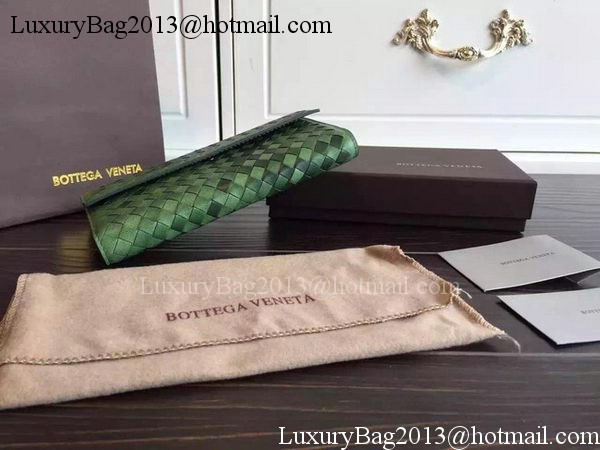 Bottega Veneta Intrecciato Nappa Tri-Flod Wallet BV150507 Green