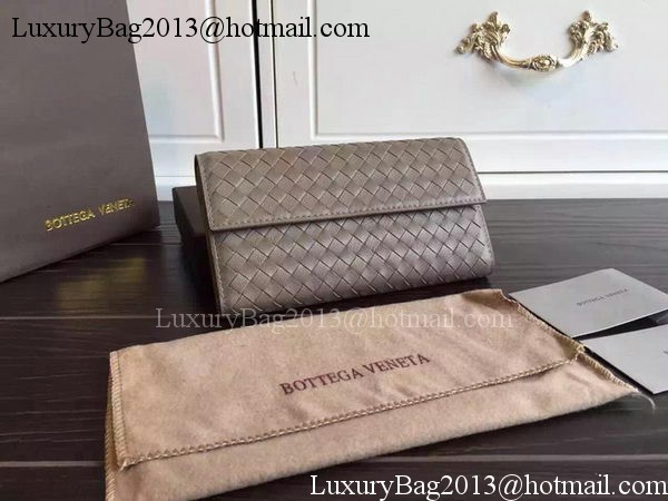 Bottega Veneta Intrecciato Nappa Tri-Flod Wallet BV150507 Khaki