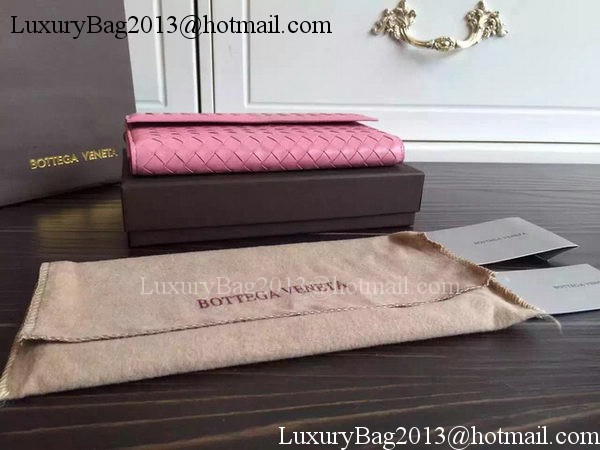 Bottega Veneta Intrecciato Nappa Tri-Flod Wallet BV150507 Pink