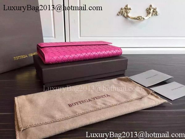 Bottega Veneta Intrecciato Nappa Tri-Flod Wallet BV150507 Rose