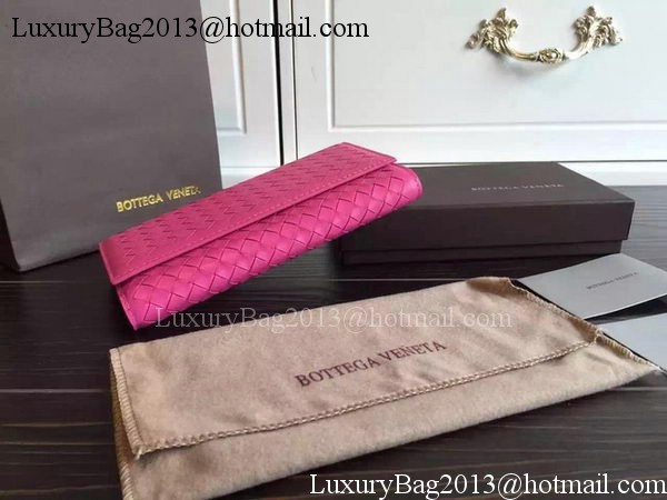 Bottega Veneta Intrecciato Nappa Tri-Flod Wallet BV150507 Rose