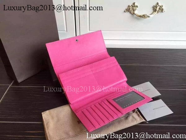 Bottega Veneta Intrecciato Nappa Tri-Flod Wallet BV150507 Rose