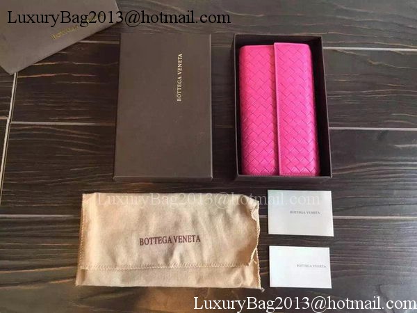 Bottega Veneta Intrecciato Nappa Tri-Flod Wallet BV150507 Rose