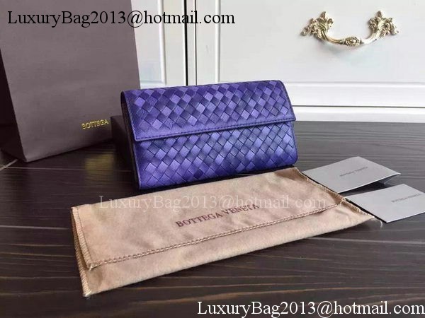 Bottega Veneta Intrecciato Nappa Tri-Flod Wallet BV1505071 Violet