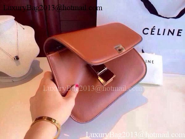 Celine Classic Box Flap Bag Calfskin Leather C2263 Wheat