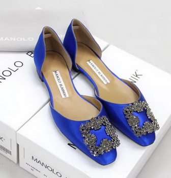 Manolo Blahnik Ballerina Satin Canvas MB099 Blue