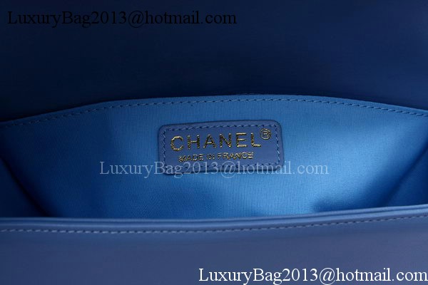 Boy Chanel Flap Shoulder Bag SkyBlue Sheepskin Leather A67086 Gold