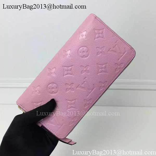 Louis Vuitton Monogram Empreinte Zippy Wallet M61035 Pink