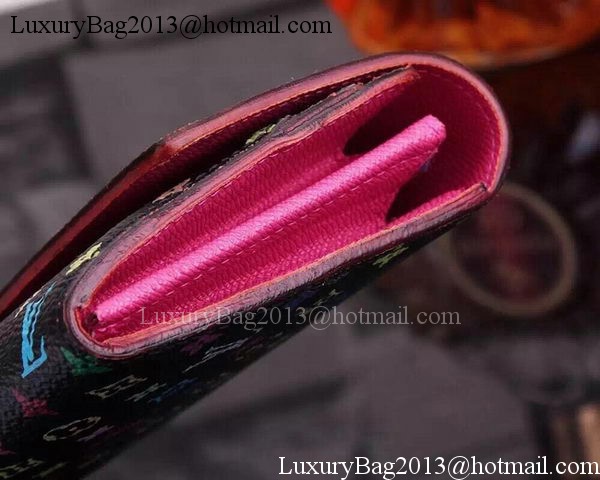 Louis Vuitton Monogram Multicolore Sarah Wallet M93745 Black Louis Vuitton Monogram Multicolore Sarah Wallet M93745 Black