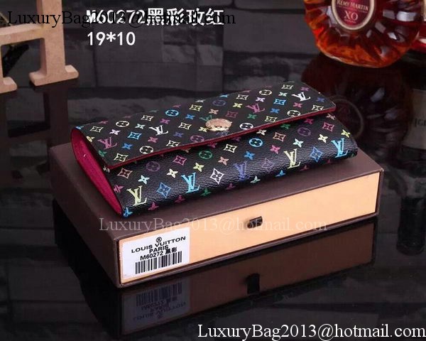 Louis Vuitton Monogram Multicolore Sarah Wallet M93745 Black Louis Vuitton Monogram Multicolore Sarah Wallet M93745 Black