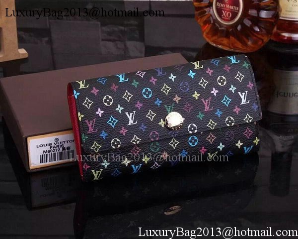 Louis Vuitton Monogram Multicolore Sarah Wallet M93745 Black