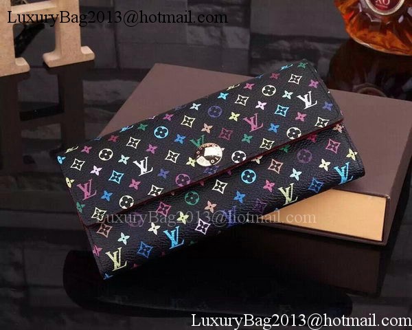 Louis Vuitton Monogram Multicolore Sarah Wallet M93745 Black Louis Vuitton Monogram Multicolore Sarah Wallet M93745 Black