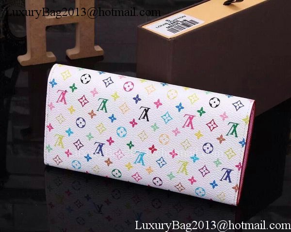 Louis Vuitton Monogram Multicolore Sarah Wallet M93745 White