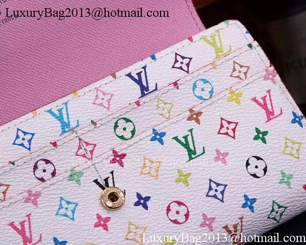 Louis Vuitton Monogram Multicolore Sarah Wallet M93745 White