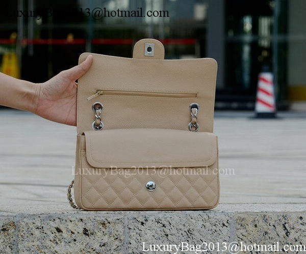 Chanel 2.55 Series Flap Bag Apricot Cannage Pattern A1112 Silver